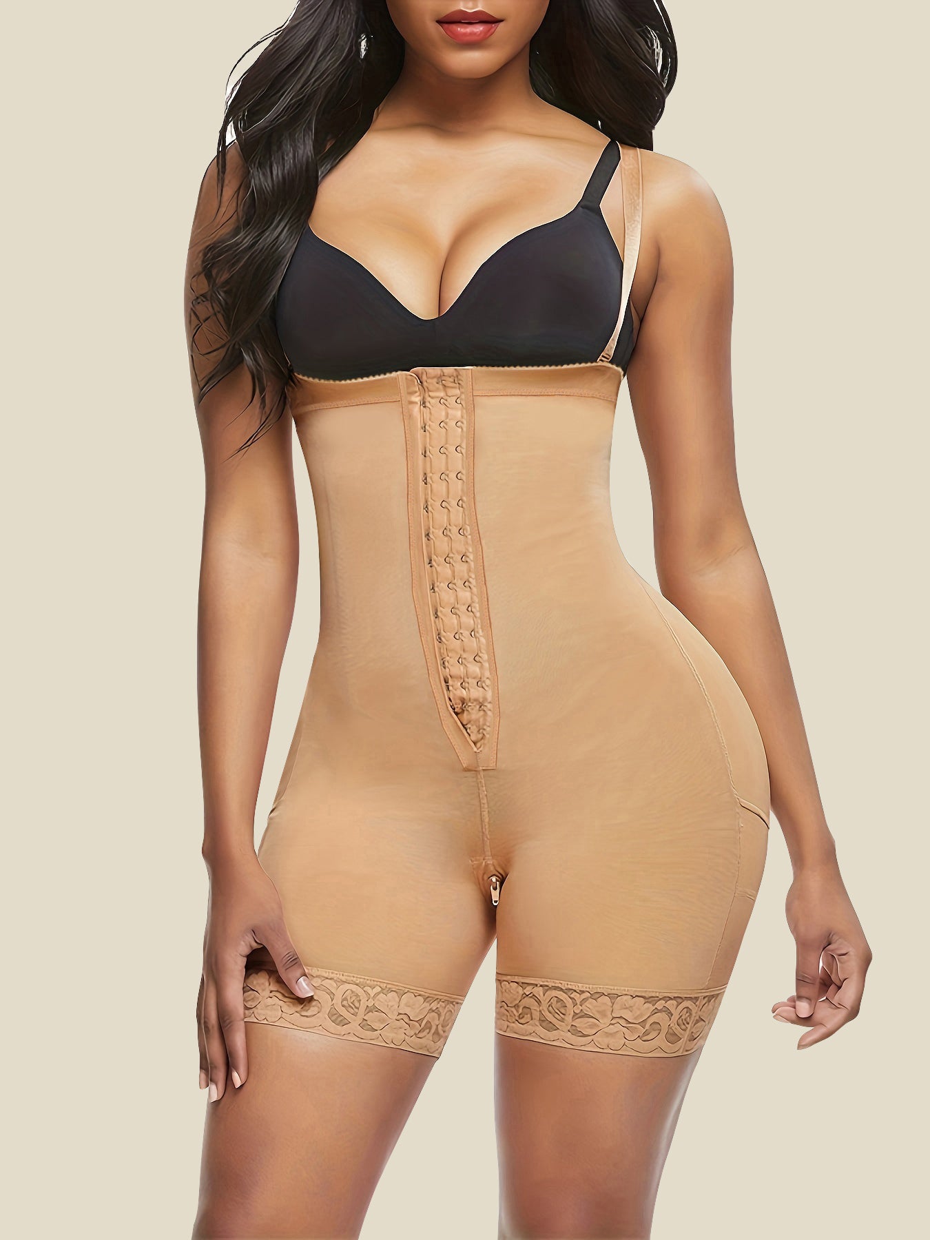 SHAPMAMA™ Bauchkontrolle Body Shaper Po-Lifter Oberschenkel-Slimmer Faja Plus Shapewear mit Reißverschluss im Schritt