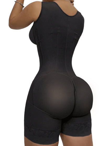 SHAPMAMA™ Shapewear mit hoher Kompression, Reißverschluss vorne und bis zur Mitte des Oberschenkels