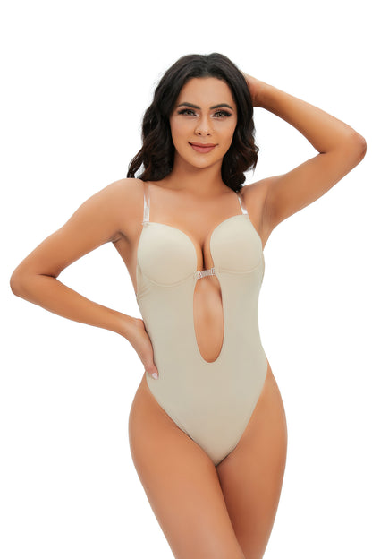 SHAPMAMA™ Sexy U-Plunge-BH für Damen, rückenfrei, Bauchkontrolle, Bodysuit, Shapewear