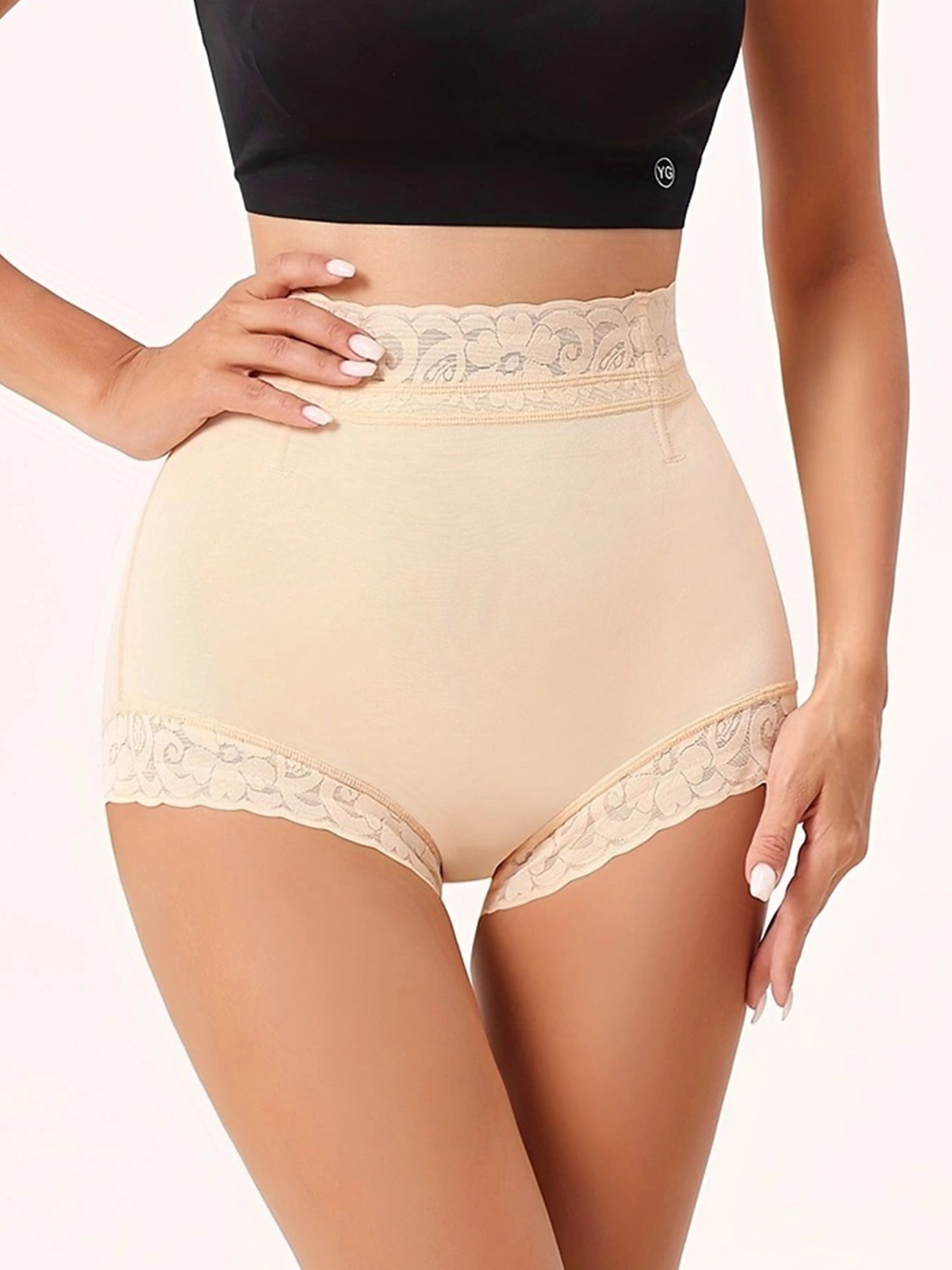 SHAPMAMA™ Klassischer Damen-Body-Shaper mit Spitze, Po-Lifter, Bauchkontrolle, Unterwäsche, Höschen, glättende Slips