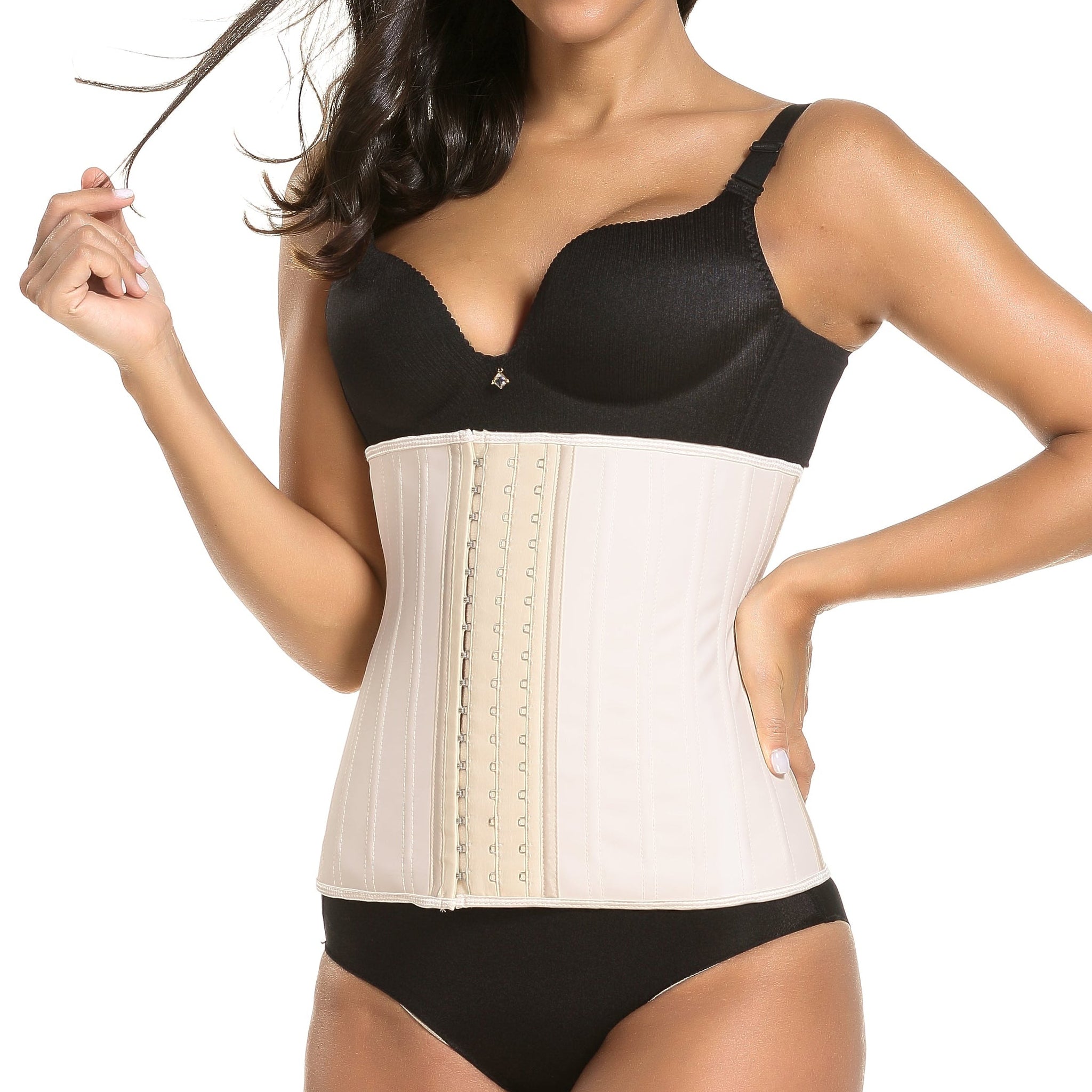 SHAPMAMA™ Women's Adjustable Latex Waist Trainer Steel Bones Slimming Workout Latex Corset