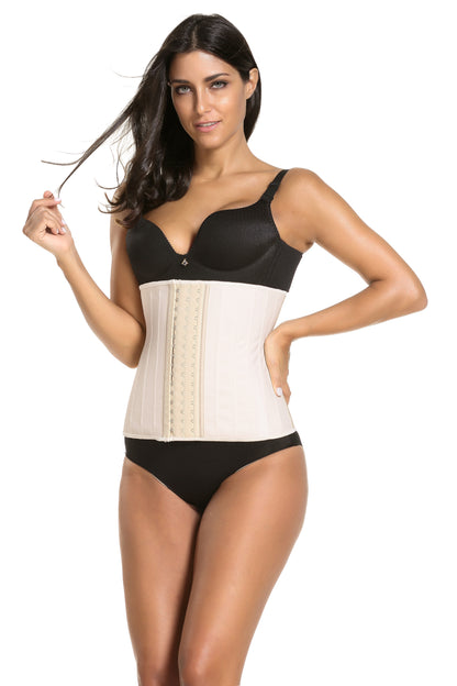 SHAPMAMA™ Women's Adjustable Latex Waist Trainer Steel Bones Slimming Workout Latex Corset