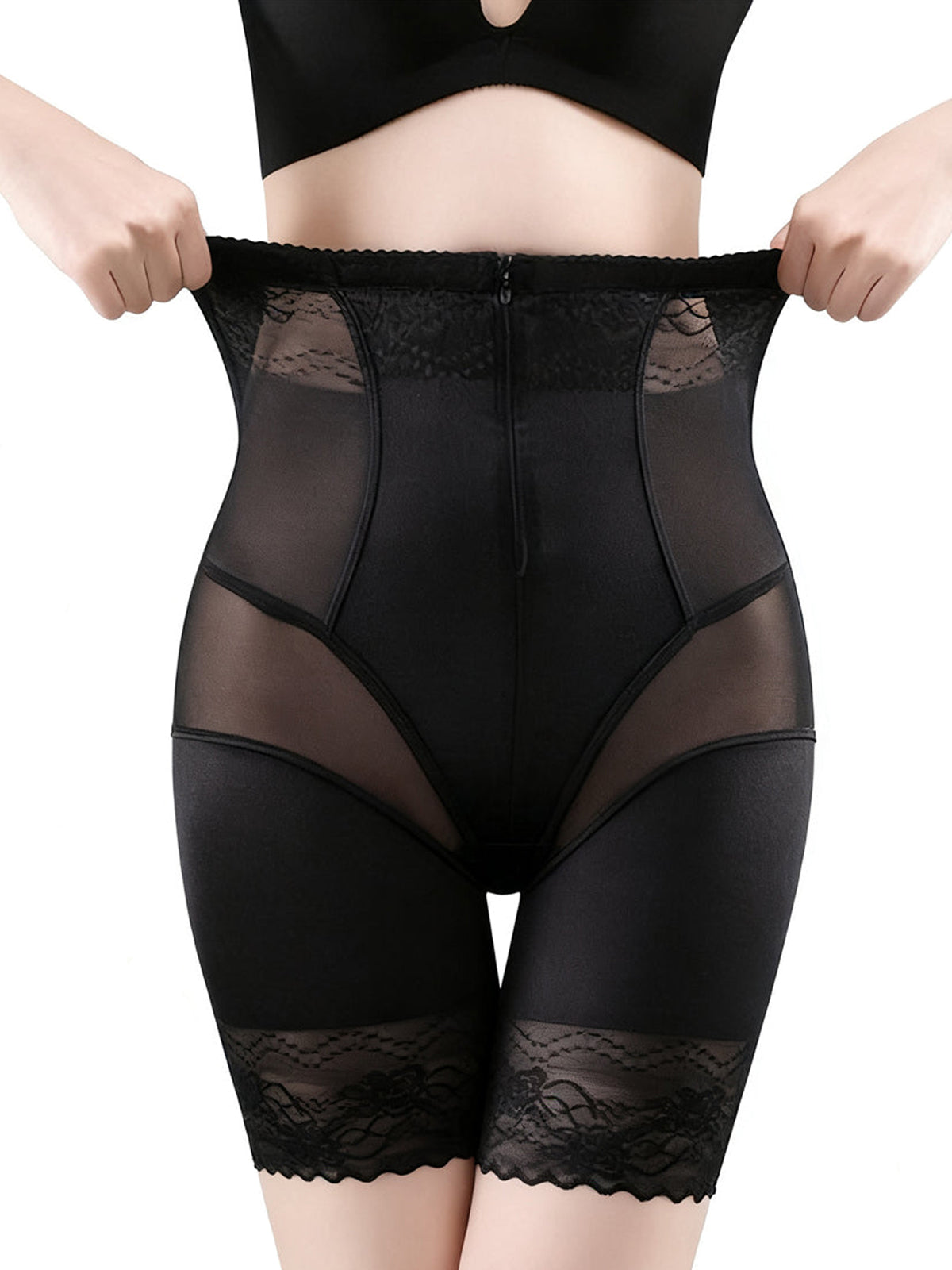 SHAPMAMA™ Women's High-Waisted Breathable Nylon Shaping Shorts Seamless Hip Control 3D Control Panties Sexy  Adults Butt Lifting