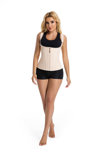 SHAPMAMA™ Double Compression Fajas Colombianas Tummy Control Steel Boned Waist Trainer