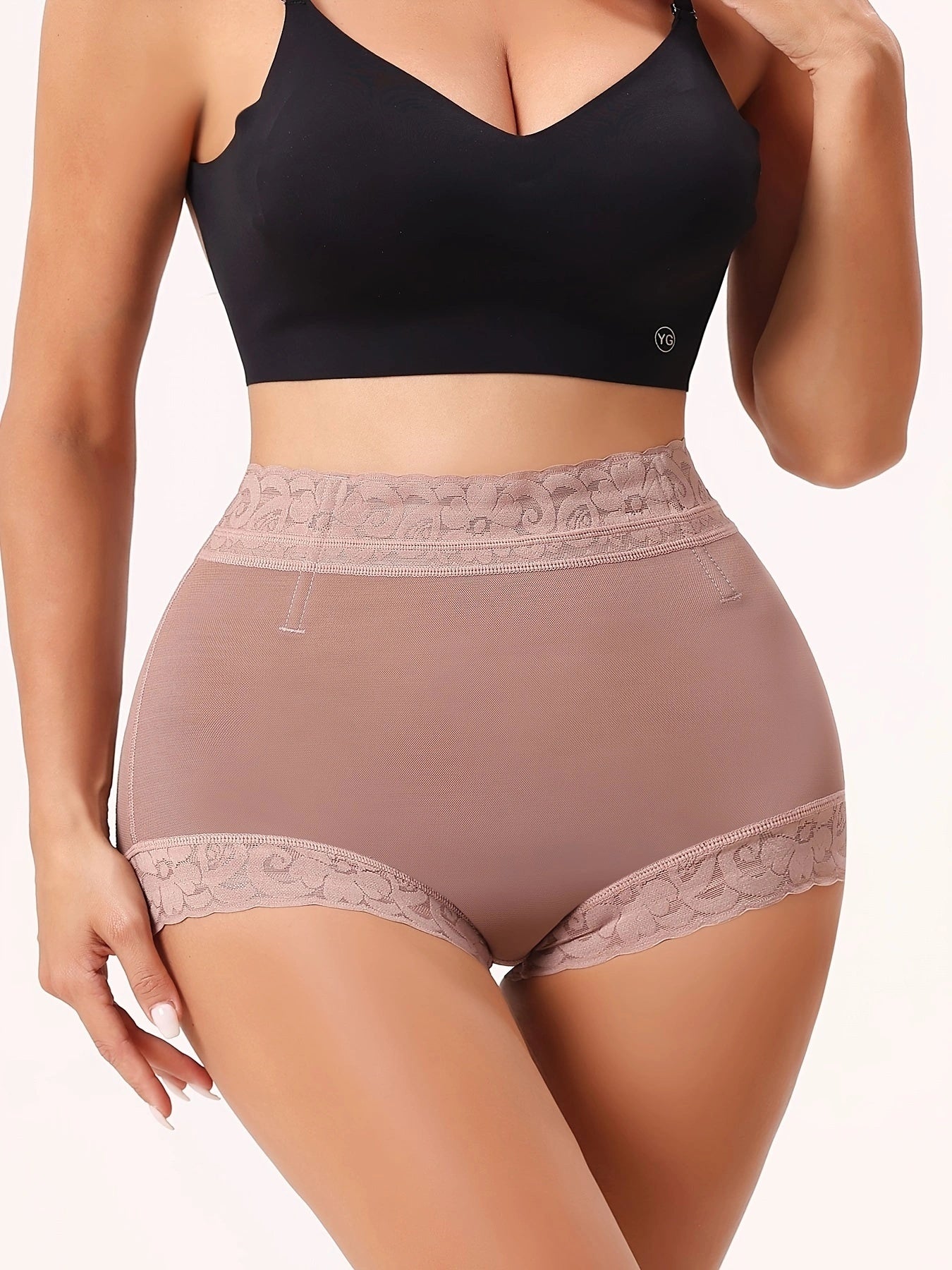SHAPMAMA™ Klassischer Damen-Body-Shaper mit Spitze, Po-Lifter, Bauchkontrolle, Unterwäsche, Höschen, glättende Slips