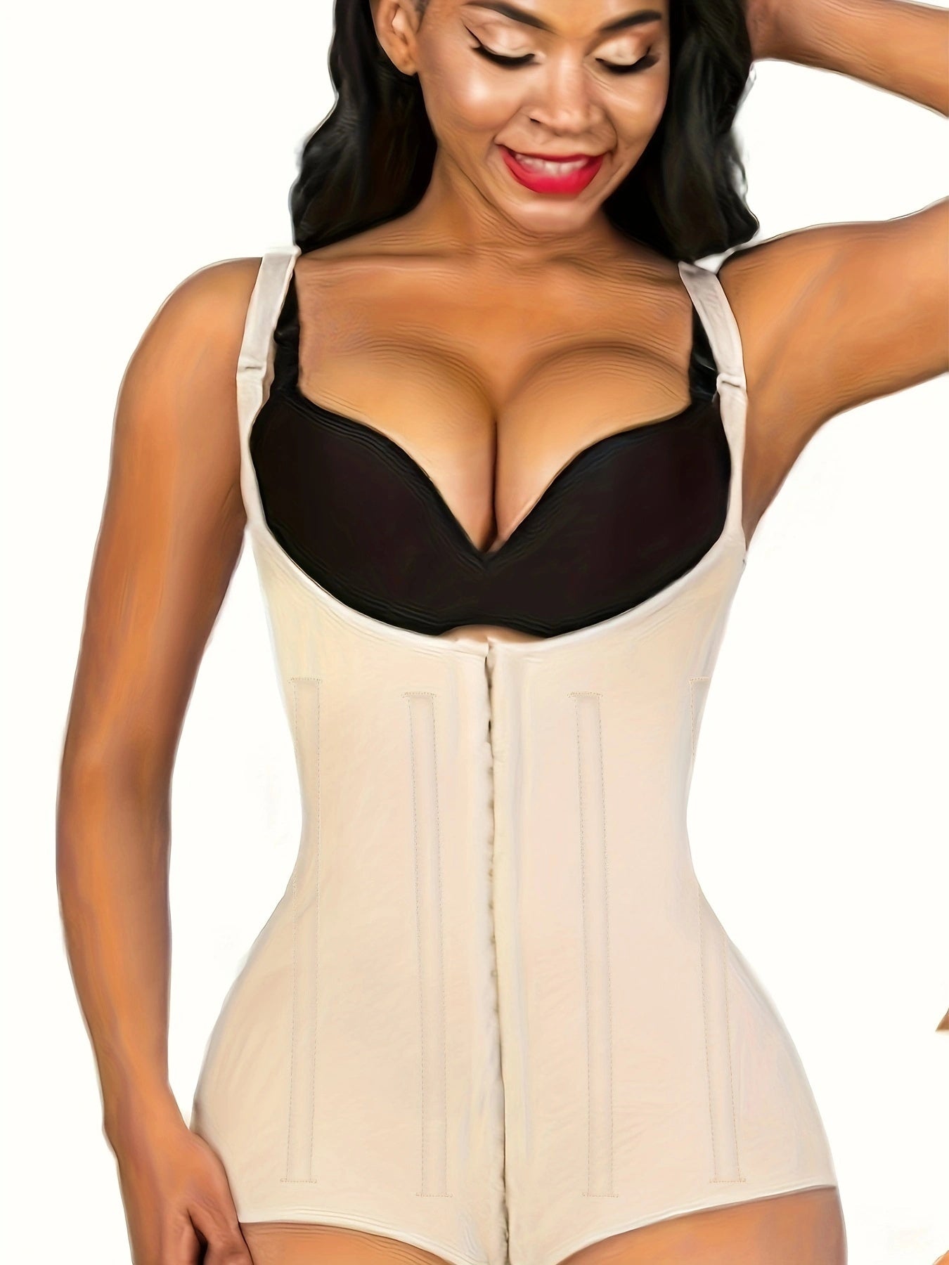 SHAPMAMA™ Body Shaper, schlankmachende Bauchkontrolle, Fajas, offene Brust, Shapewear