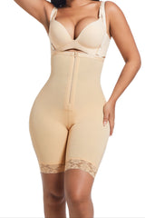 SHAPMAMA™ Fajas Colombianas Lace Front Zipper Open Bust Hip Lift Body Shaper