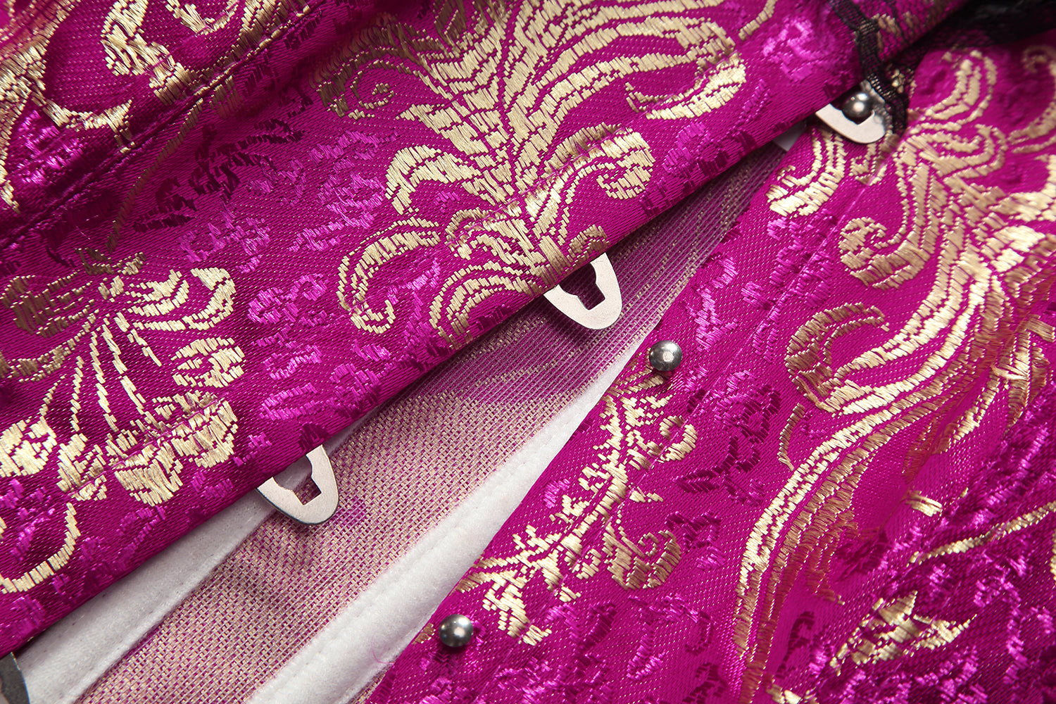 SHAPMAMA™ Lace Trim Elegant Royal Red Festive Bodysuit With High Waist And Bust Support, Corset Style