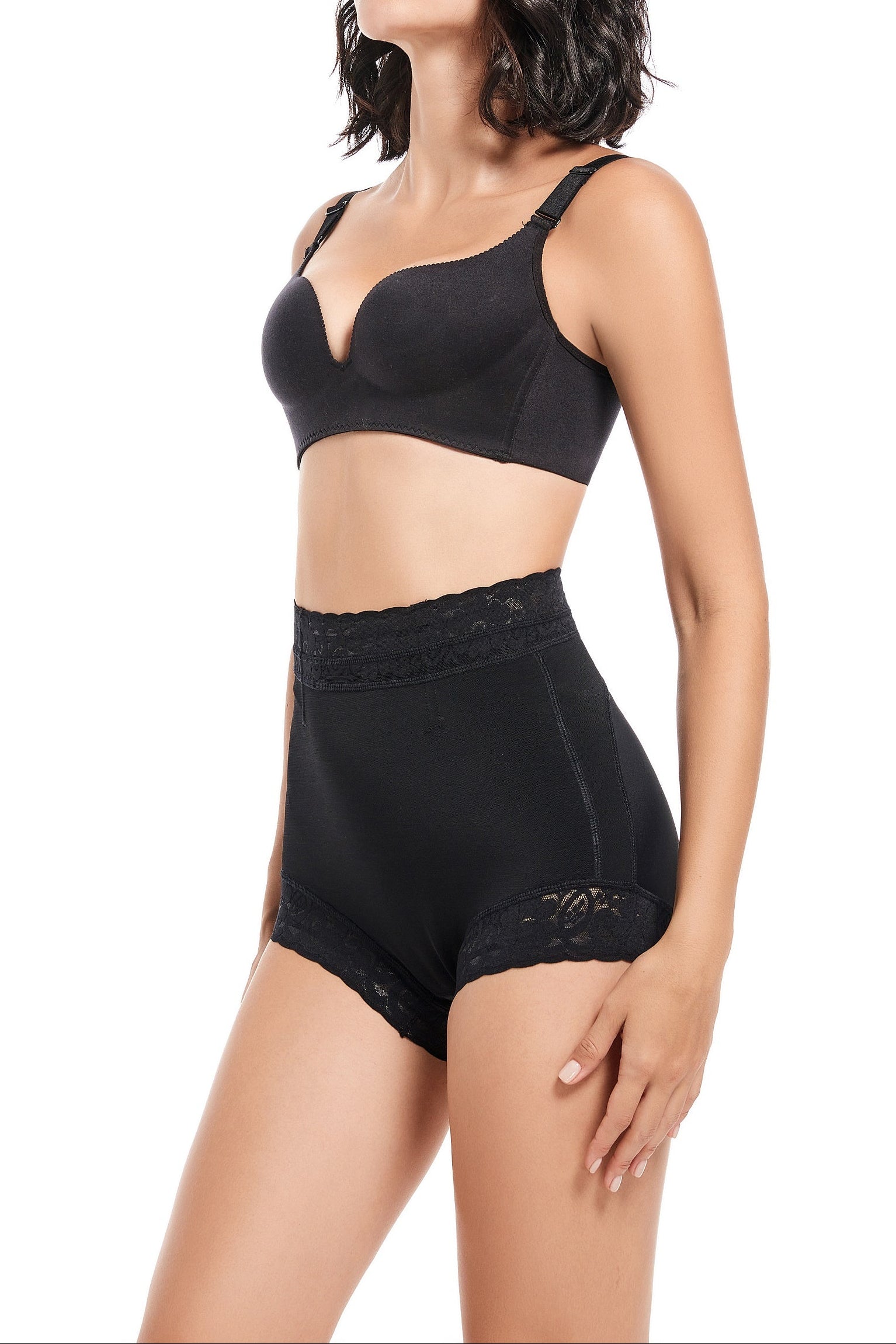 SHAPMAMA™ Klassischer Damen-Body-Shaper mit Spitze, Po-Lifter, Bauchkontrolle, Unterwäsche, Höschen, glättende Slips