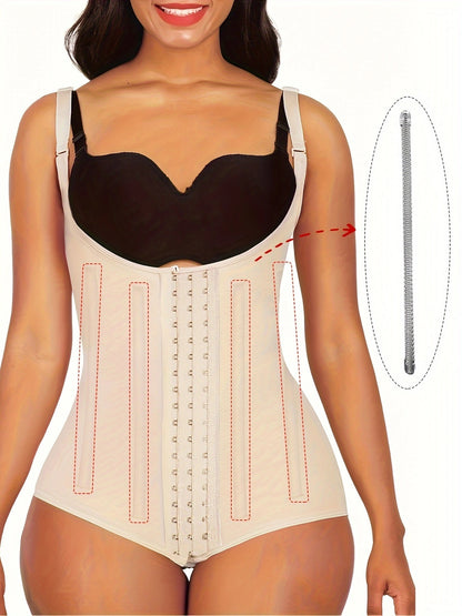 SHAPMAMA™ Body Shaper, schlankmachende Bauchkontrolle, Fajas, offene Brust, Shapewear