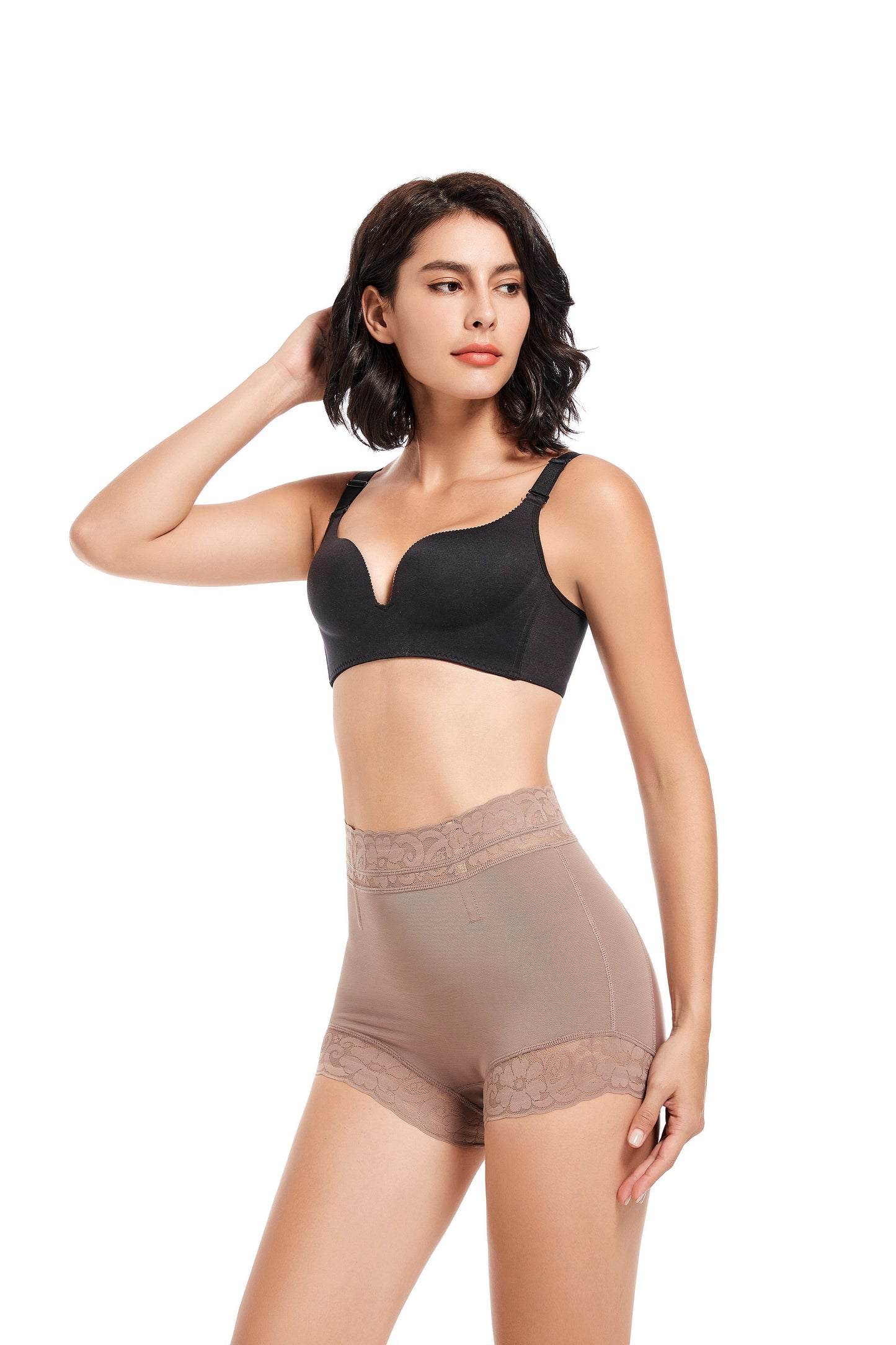 SHAPMAMA™ Klassischer Damen-Body-Shaper mit Spitze, Po-Lifter, Bauchkontrolle, Unterwäsche, Höschen, glättende Slips