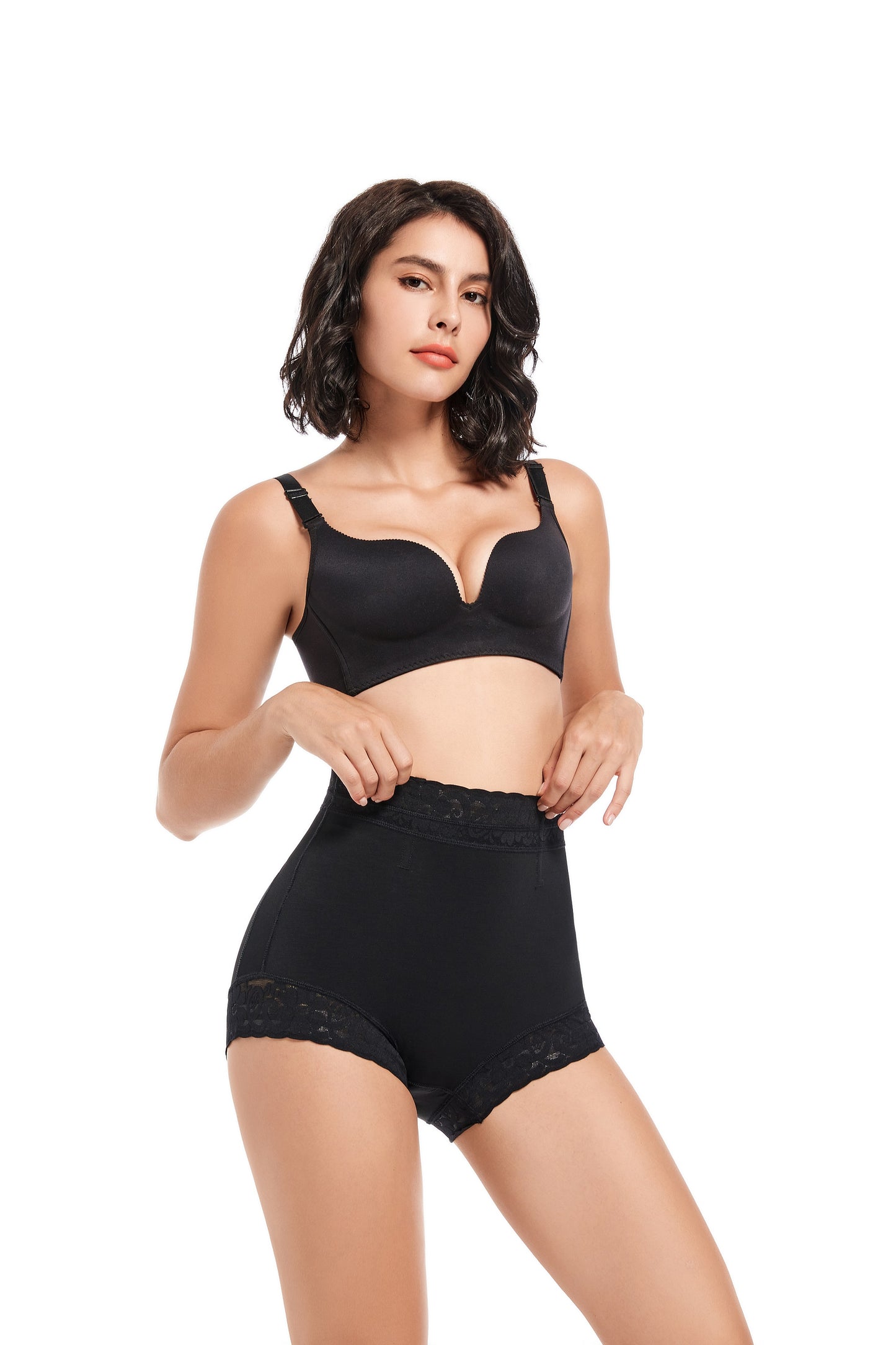 SHAPMAMA™ Klassischer Damen-Body-Shaper mit Spitze, Po-Lifter, Bauchkontrolle, Unterwäsche, Höschen, glättende Slips
