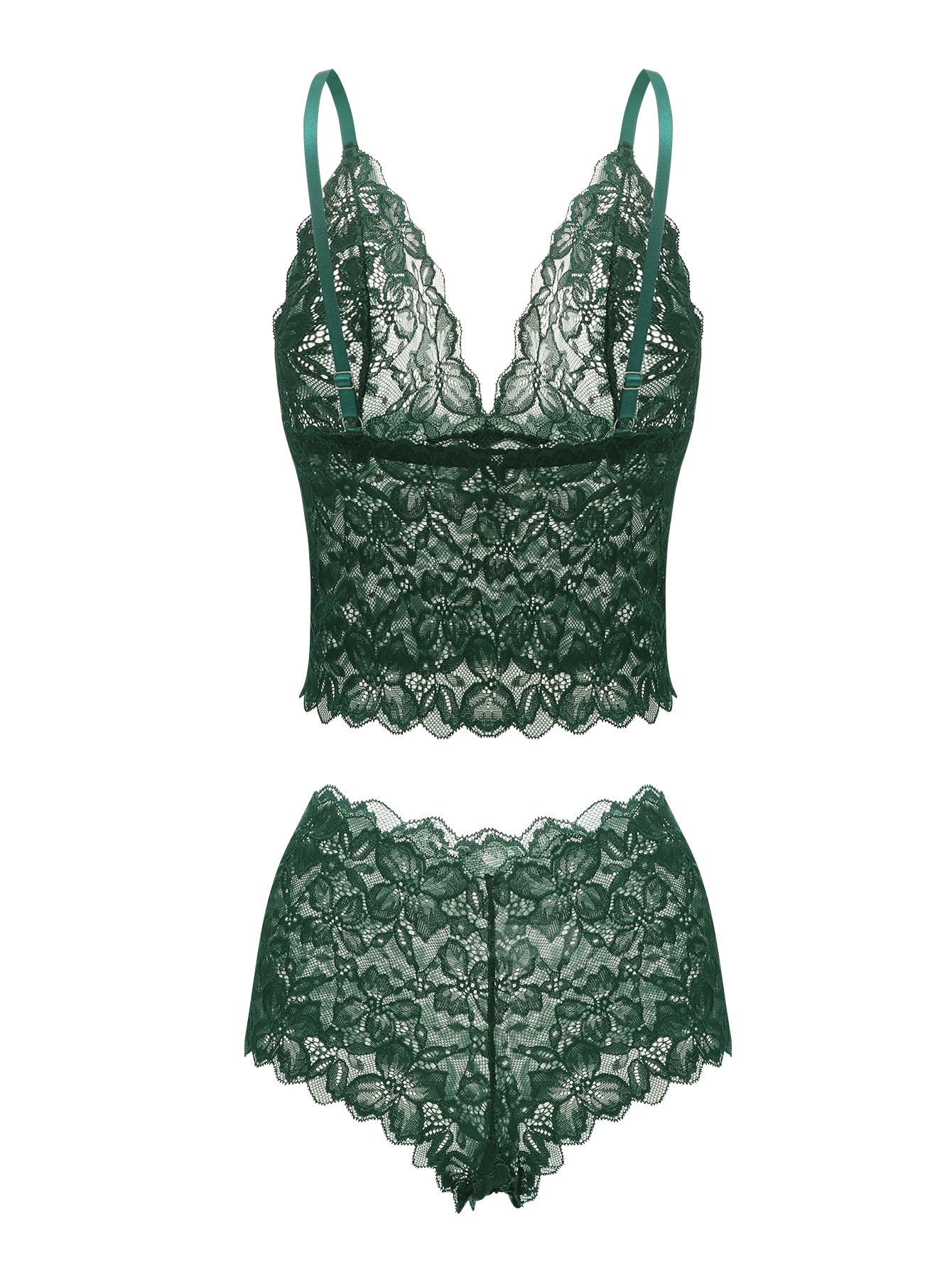 SHAPMAMA™ Sexy Pyjama-Dessous-Set aus transparenter Blumenspitze