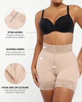SHAPMAMA™Mid-Rise Steel Boned Butt-Lifting Short