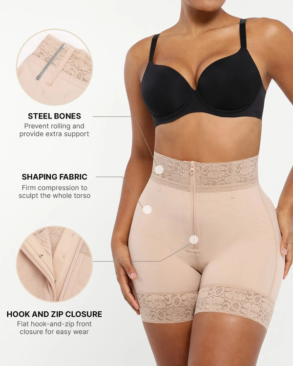 SHAPMAMA™Mid-Rise Steel Boned Butt-Lifting Short