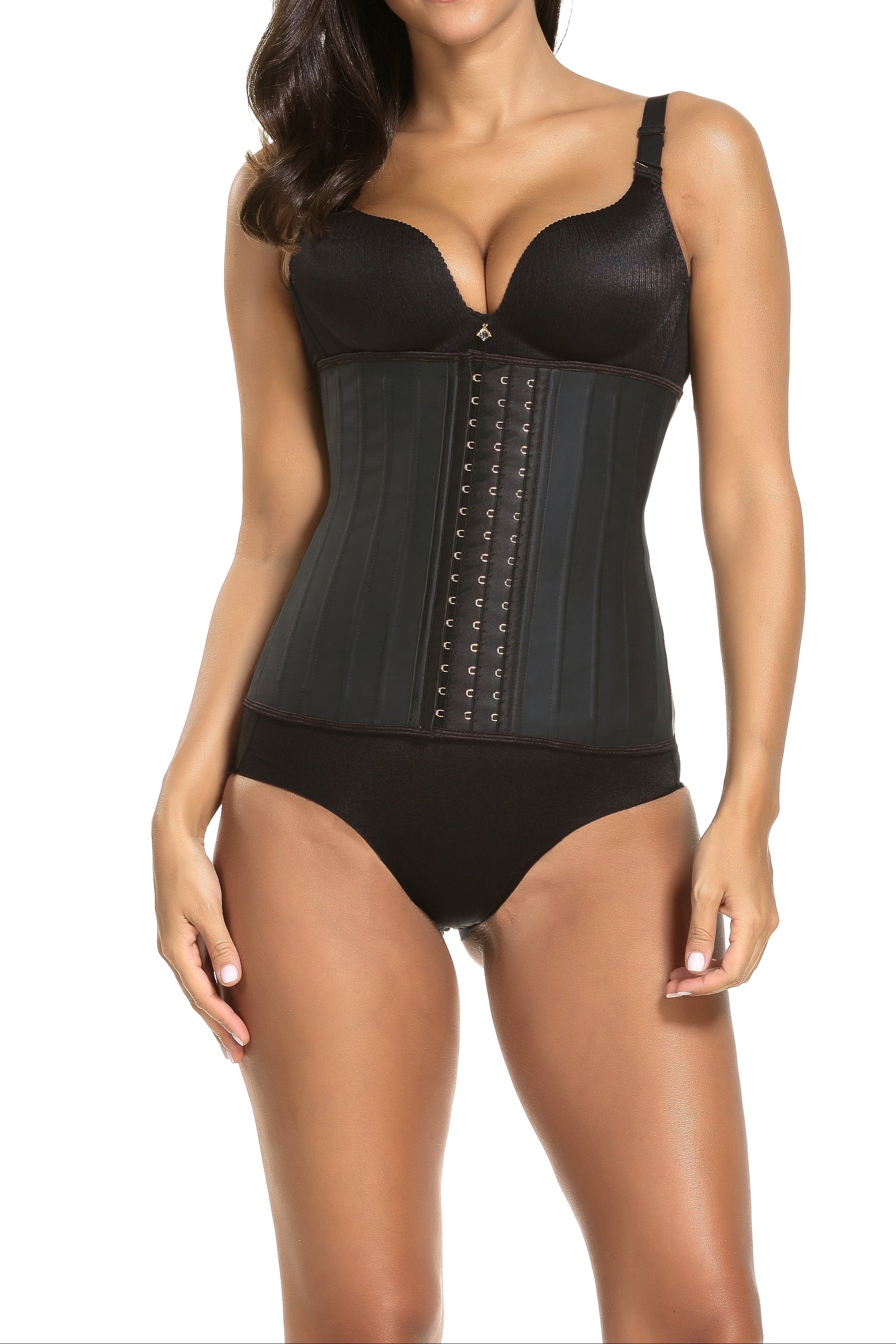 SHAPMAMA™ Women's Adjustable Latex Waist Trainer Steel Bones Slimming Workout Latex Corset