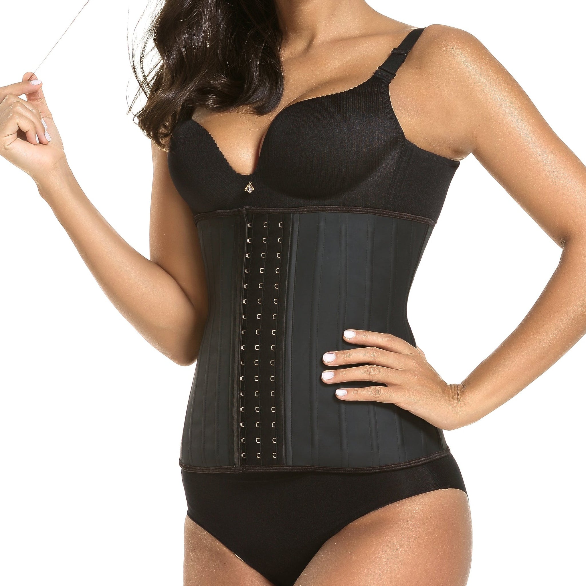 SHAPMAMA™ Women's Adjustable Latex Waist Trainer Steel Bones Slimming Workout Latex Corset