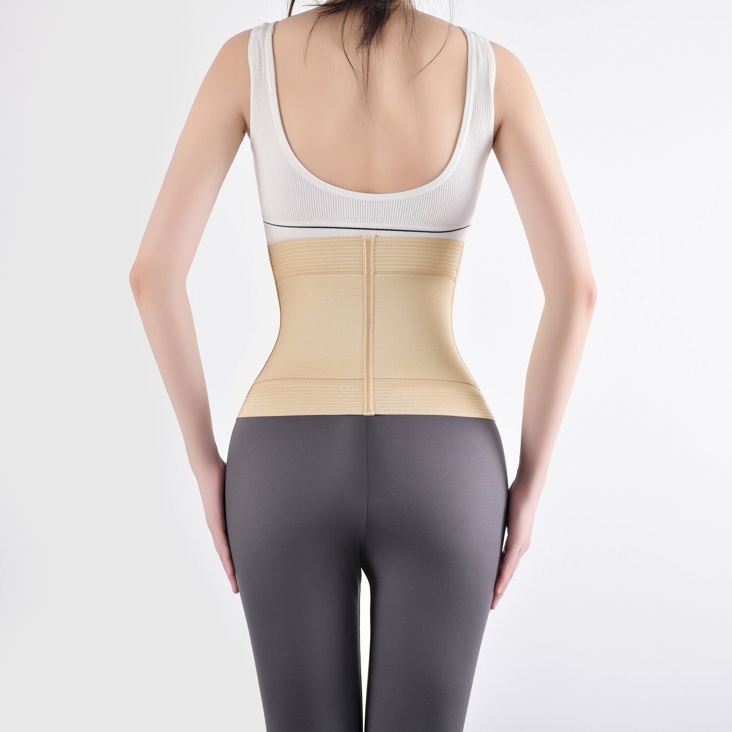 SHAPMAMA™ Doppellagiger Bauchgürtel mit Knöpfen für Damen, verbesserter Taillentrainer für die Zeit nach der Geburt, straffe Bauchformung, magische, atmungsaktive Seide