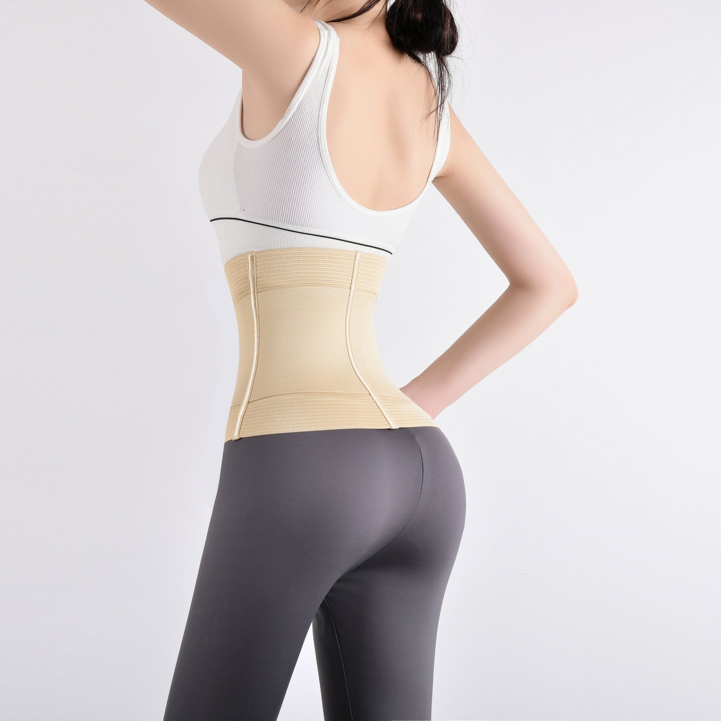 SHAPMAMA™ Doppellagiger Bauchgürtel mit Knöpfen für Damen, verbesserter Taillentrainer für die Zeit nach der Geburt, straffe Bauchformung, magische, atmungsaktive Seide