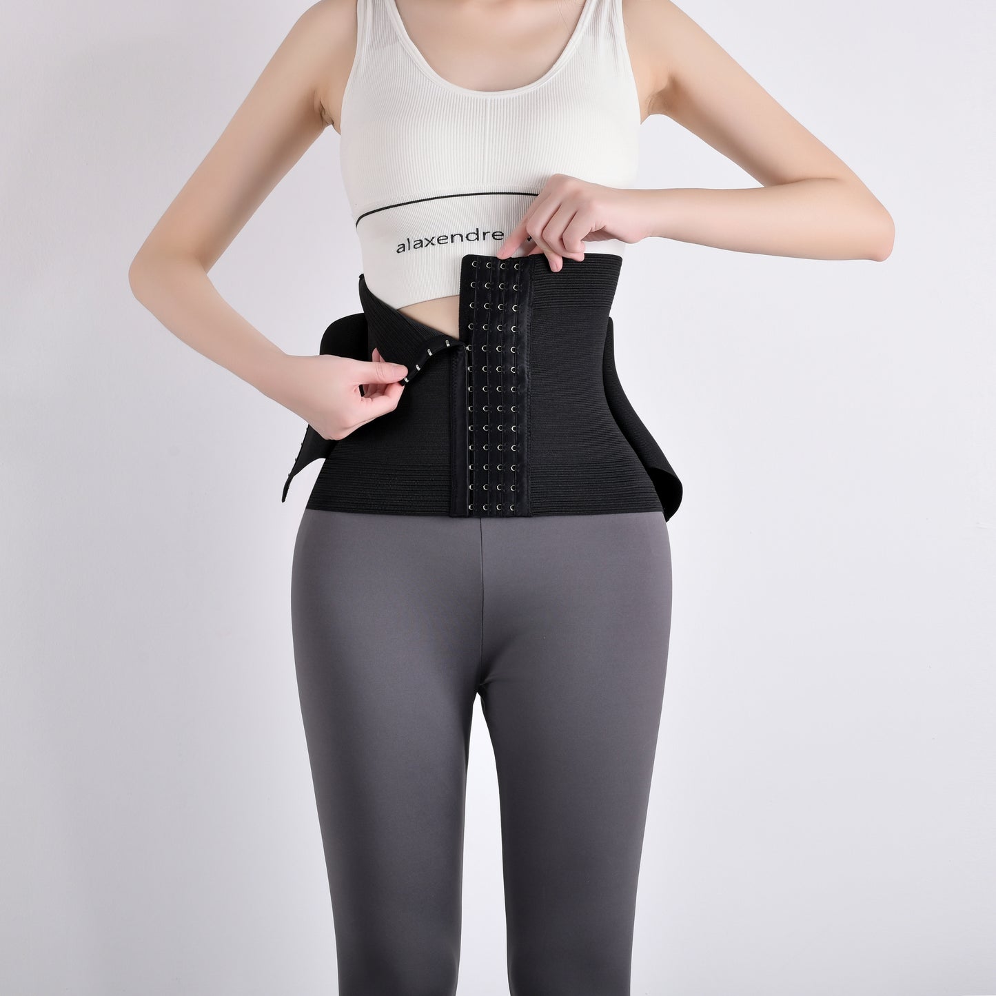 SHAPMAMA™ Doppellagiger Bauchgürtel mit Knöpfen für Damen, verbesserter Taillentrainer für die Zeit nach der Geburt, straffe Bauchformung, magische, atmungsaktive Seide