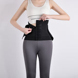 SHAPMAMA™ Women's Double-Layer Buttoned Abdomen Belt Enhanced Postpartum Waist Trainer Firm Abdomen Shaping Magic Breathable Silk