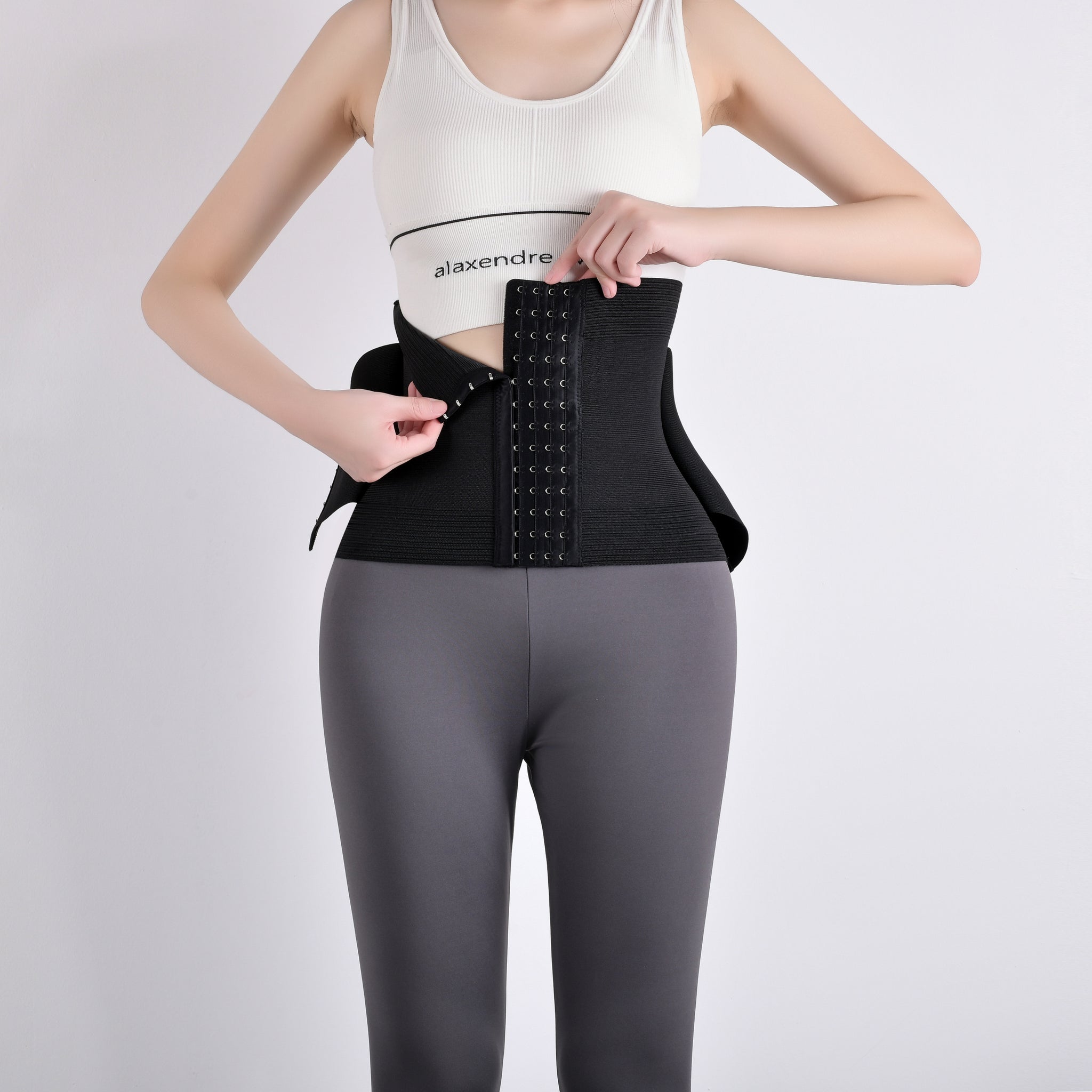 SHAPMAMA™ Women's Double-Layer Buttoned Abdomen Belt Enhanced Postpartum Waist Trainer Firm Abdomen Shaping Magic Breathable Silk