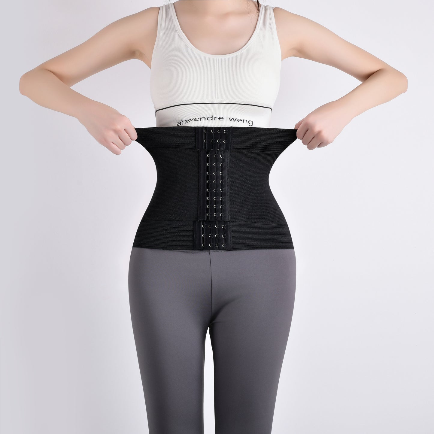 SHAPMAMA™ Doppellagiger Bauchgürtel mit Knöpfen für Damen, verbesserter Taillentrainer für die Zeit nach der Geburt, straffe Bauchformung, magische, atmungsaktive Seide