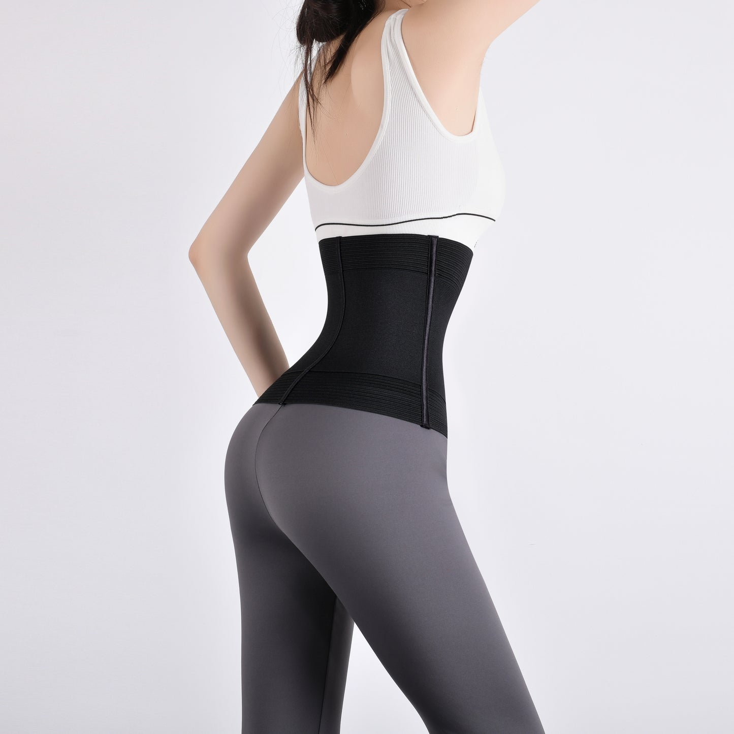 SHAPMAMA™ Doppellagiger Bauchgürtel mit Knöpfen für Damen, verbesserter Taillentrainer für die Zeit nach der Geburt, straffe Bauchformung, magische, atmungsaktive Seide