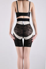 SHAPMAMA™ Transparente, atmungsaktive Shaper für Damen mit Blumenmuster, postpartale Körperformung und Bauchweg-Höschen