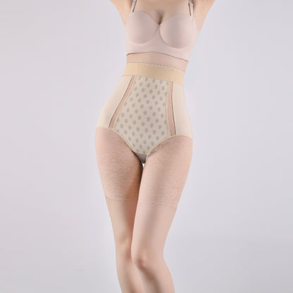 SHAPMAMA™ Transparente, atmungsaktive Shaper für Damen mit Blumenmuster, postpartale Körperformung und Bauchweg-Höschen