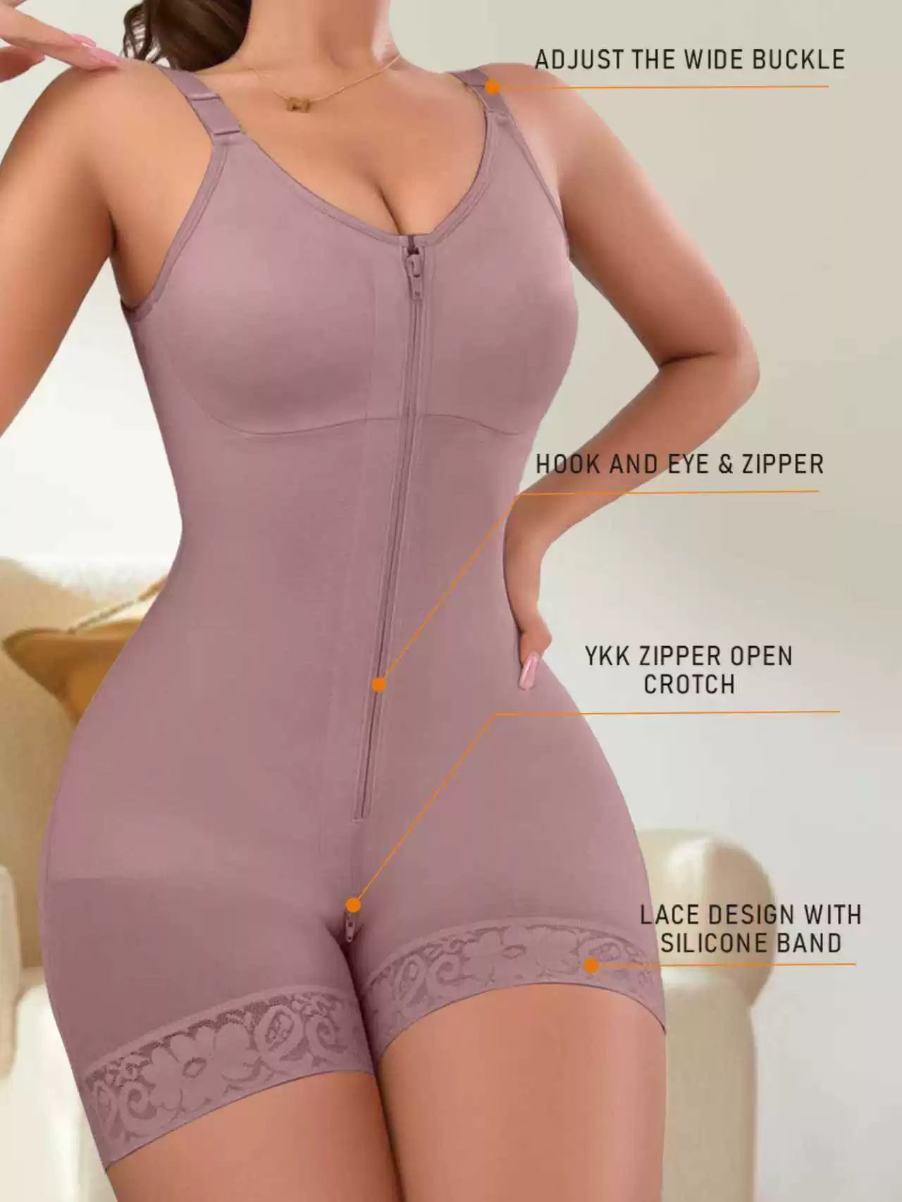 SHAPMAMA™ Fajas Colombianas Smooth Zipper Postpartum Tummy Control Shapewear