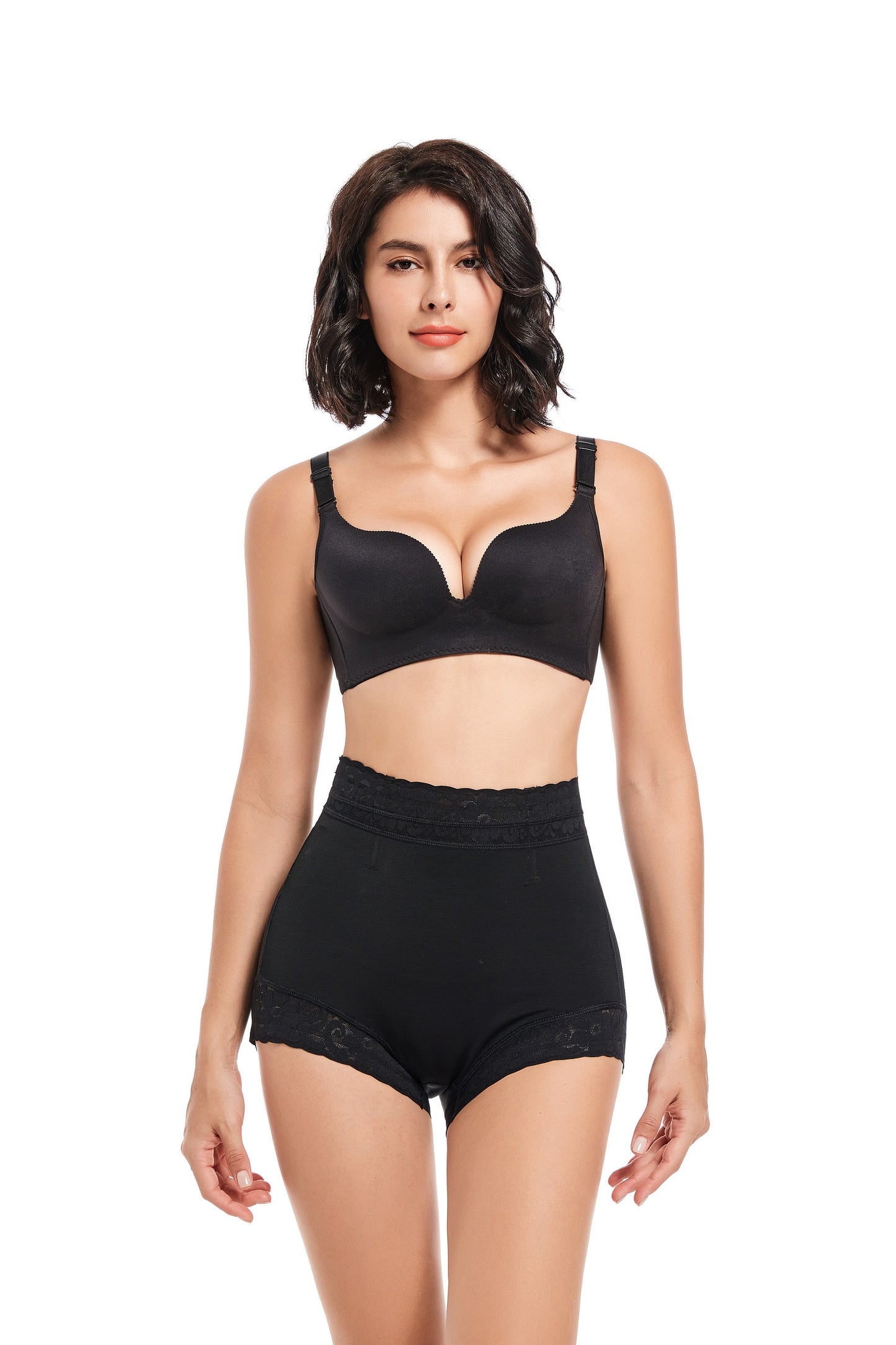 SHAPMAMA™ Klassischer Damen-Body-Shaper mit Spitze, Po-Lifter, Bauchkontrolle, Unterwäsche, Höschen, glättende Slips