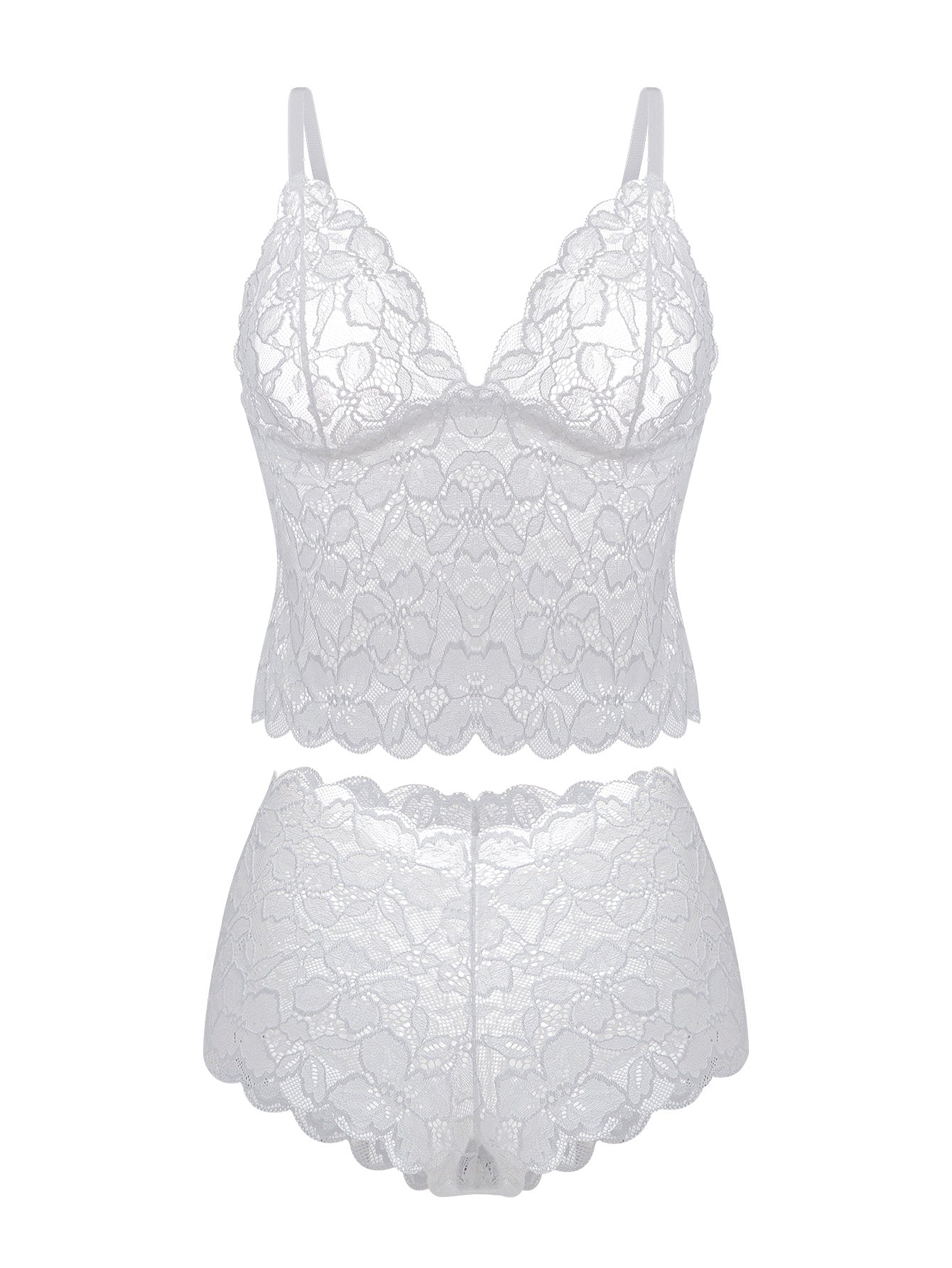 SHAPMAMA™ Sexy Pyjama-Dessous-Set aus transparenter Blumenspitze