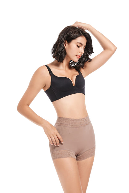 SHAPMAMA™ Klassischer Damen-Body-Shaper mit Spitze, Po-Lifter, Bauchkontrolle, Unterwäsche, Höschen, glättende Slips