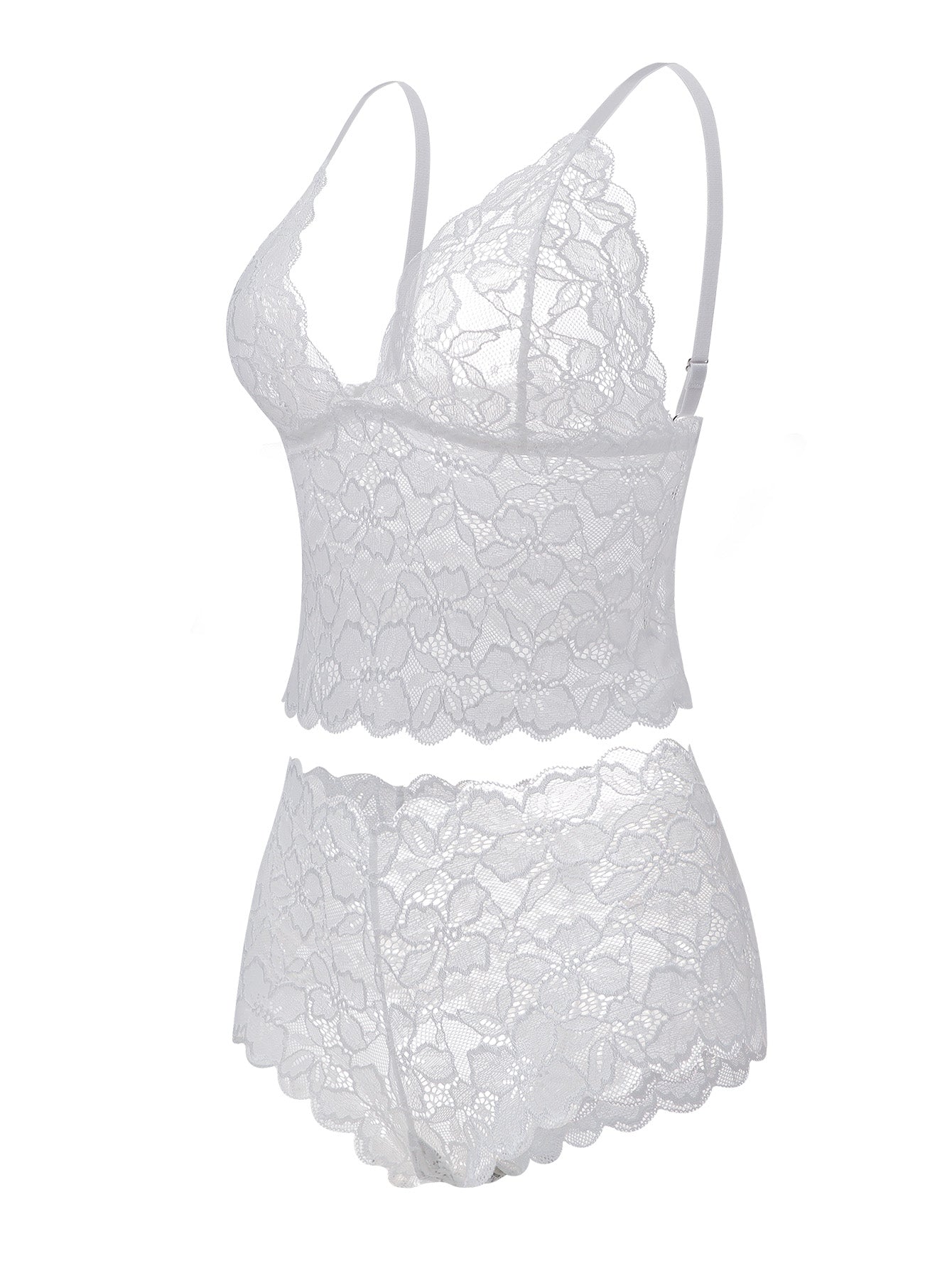 SHAPMAMA™ Sexy Pyjama-Dessous-Set aus transparenter Blumenspitze