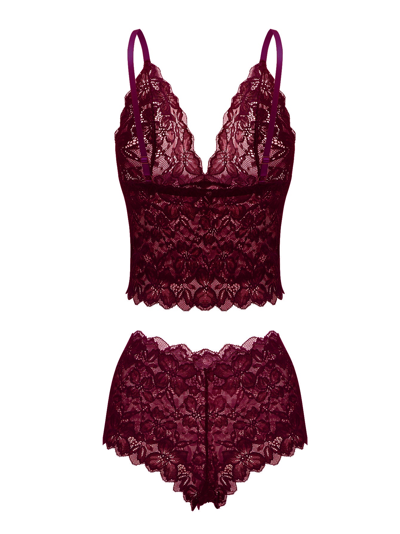 SHAPMAMA™ Sexy Pyjama-Dessous-Set aus transparenter Blumenspitze