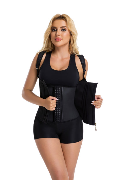 SHAPMAMA™ Double Compression Fajas Colombianas Tummy Control Steel Boned Waist Trainer
