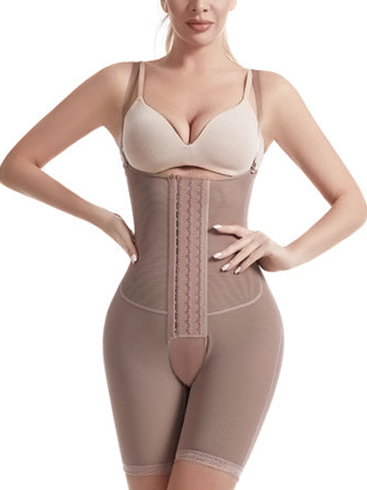 SHAPMAMA™ Women's Tummy Control ElasticitWomen's Tummy  Control Elasticity Plus Size Postpartum Open Breast Shapewear