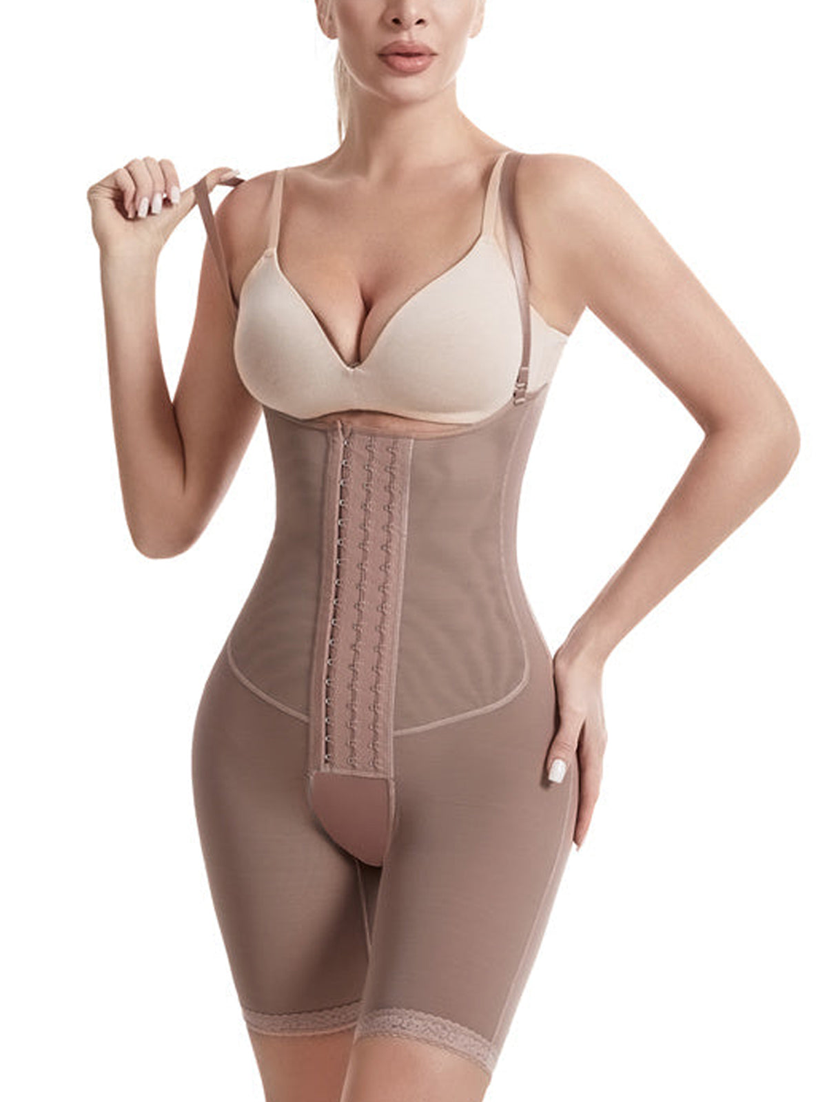 SHAPMAMA™ Women's Tummy Control ElasticitWomen's Tummy  Control Elasticity Plus Size Postpartum Open Breast Shapewear