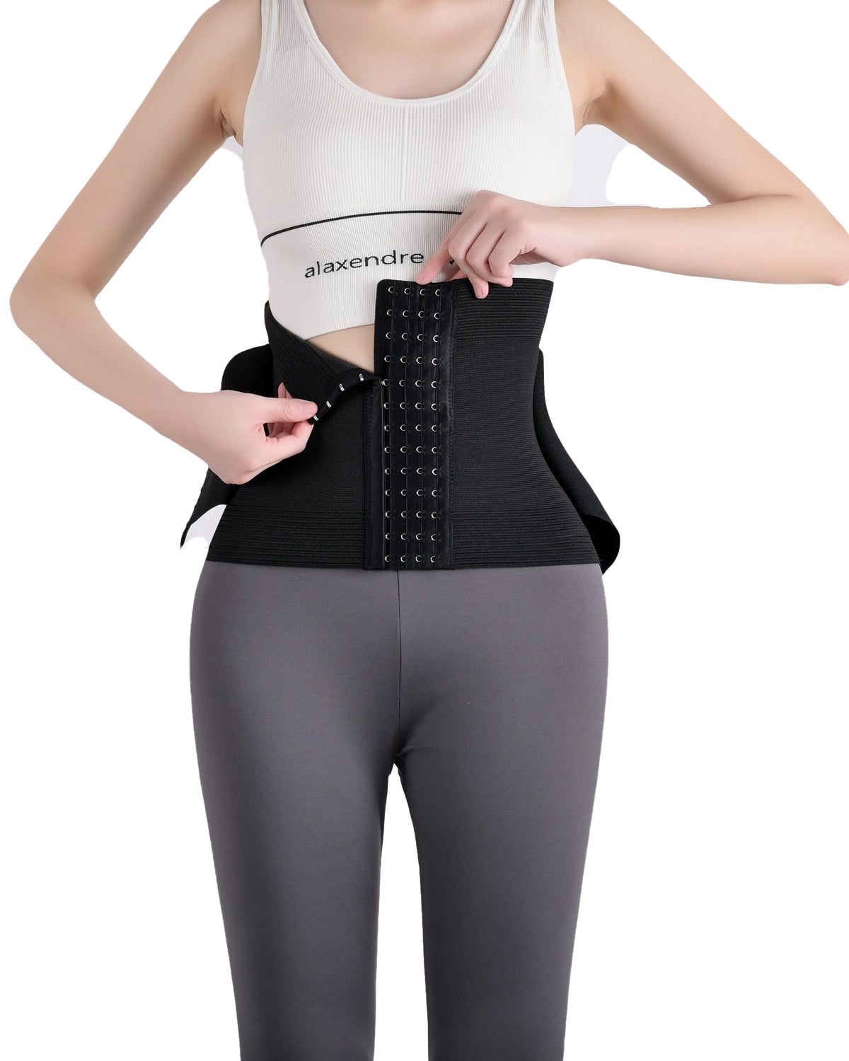 SHAPMAMA™ Women's Double-Layer Buttoned Abdomen Belt Enhanced Postpartum Waist Trainer Firm Abdomen Shaping Magic Breathable Silk