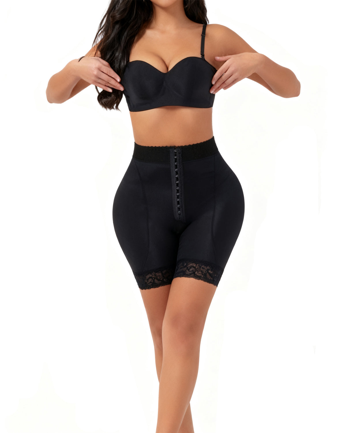 SHAPMAMA™ Women High Waist Adjustable Hook Tummy Control Shapewear Butt Lifting Hip Enhancement Panties with Removable Pad
